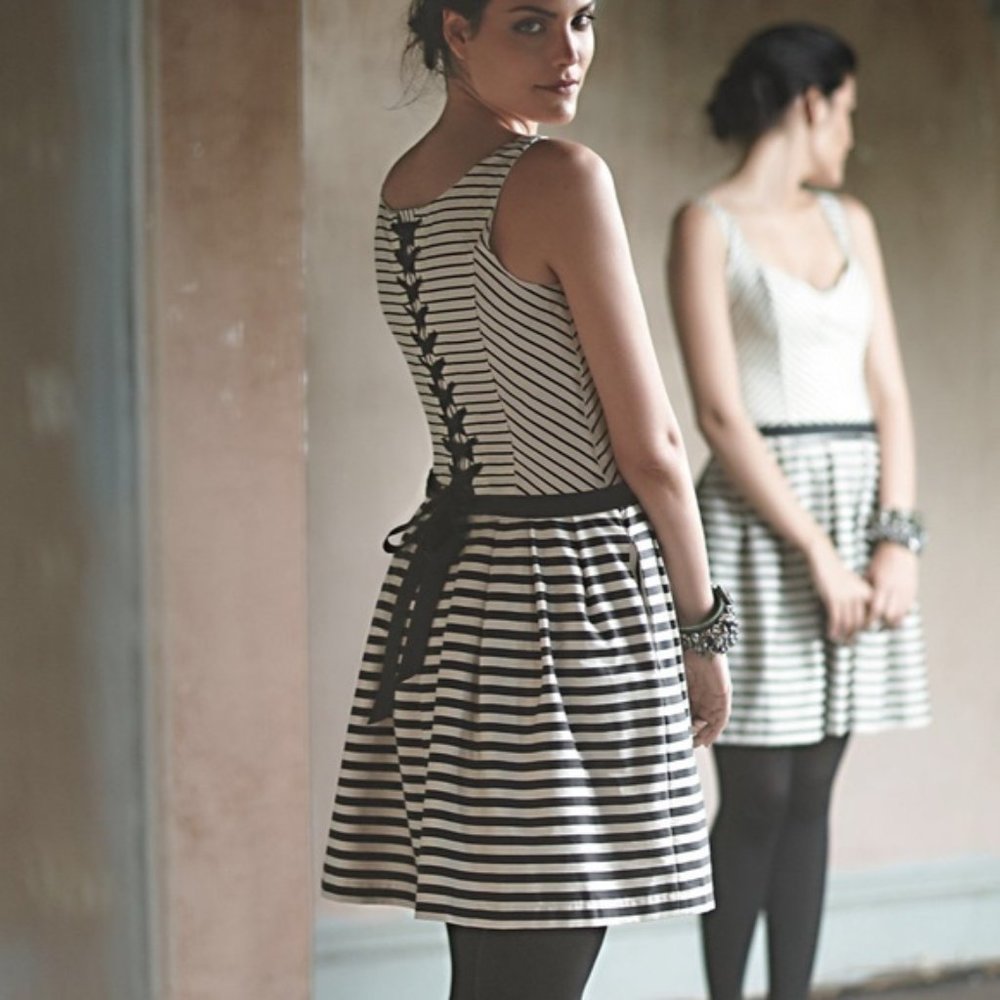 Corey Lynn Calter Anthropologie Striped Corset Dress Size 6